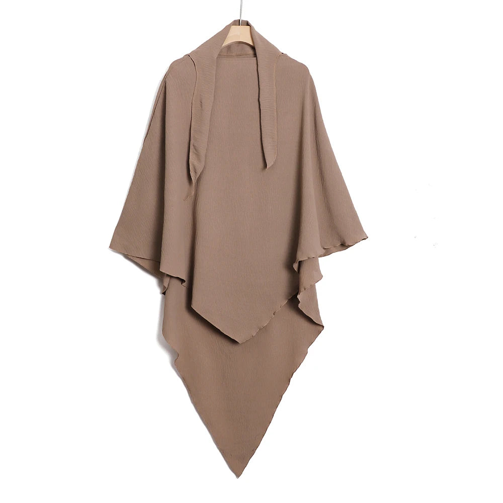 Parure de tête musulmane longue et élégante avec fermeture à nouer, foulard de prière Hijab islamique pour femmes, prêt à porter, Abaya Hijab pour le quotidien