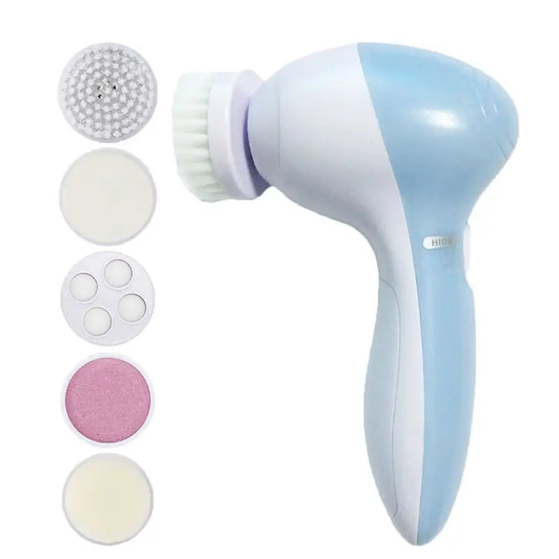 5-in-1 electric facial cleanser, face cleansing brush, washing machine, spa, skin care, massager, blackhead remover, facial cleansing tools