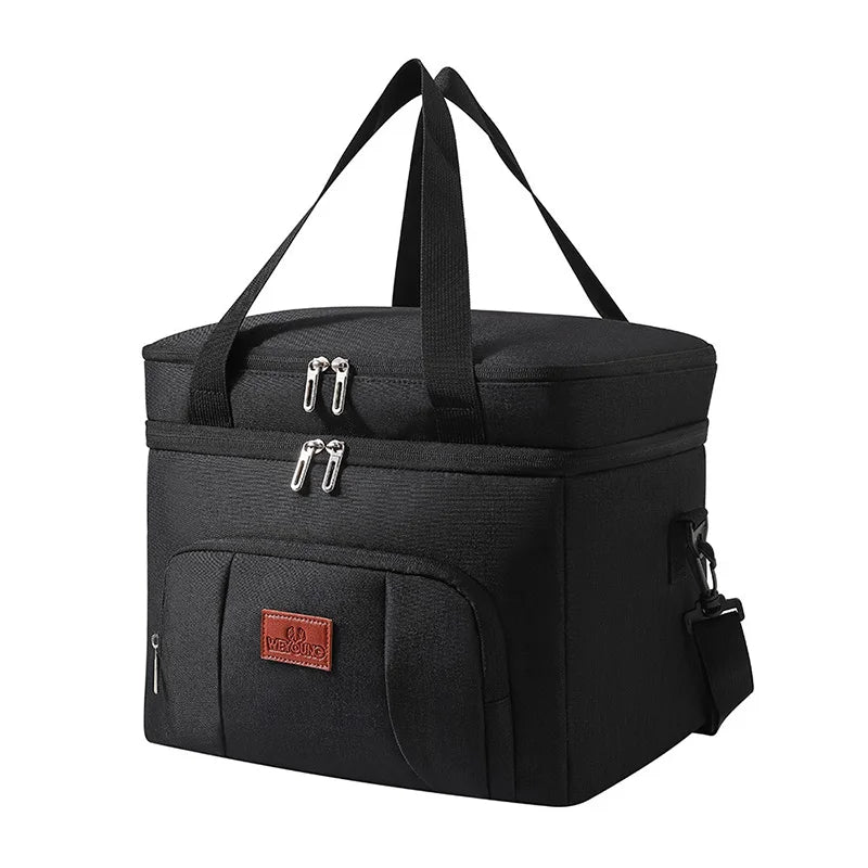 Sacs à déjeuner isothermes multifonctionnels à Double couche pour femmes et hommes, boîte à déjeuner de pique-nique de voyage de grande capacité avec bandoulière