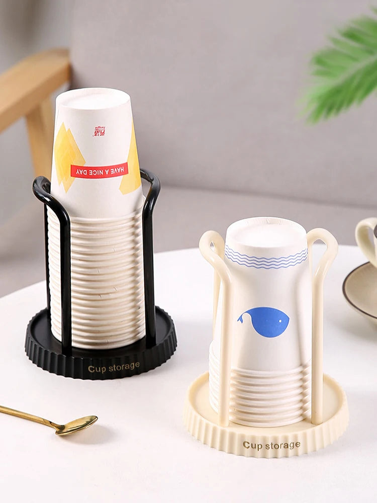 Porte-gobelet en papier jetable domestique, support de rangement de gobelets en papier de bureau, adapté au salon, à la salle à manger et autres gobelets