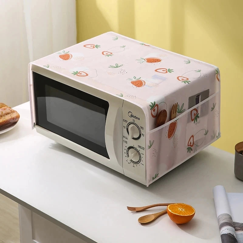 Dustproof Waterproof Microwave Oven Cover, Side Storage, Home Printing Surface, Oil-resistant Appliances, High Quality Environmental Protection