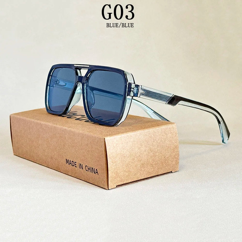 Gafas de sol cuadradas para hombre, de moda, vintage, para mujer, 2025, Gafas de Sol Hombre, Lunettes Soleil Femme, envío directo