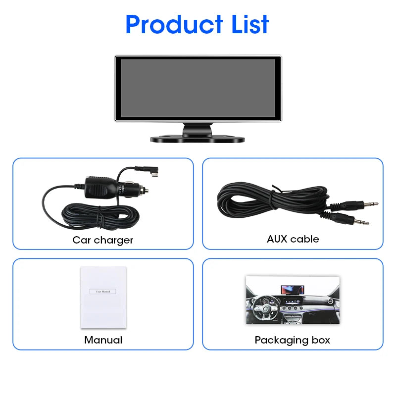 Cámara de salpicadero DVR 4K para coche, 11,26 pulgadas, doble lente, inalámbrica, Carplay y Android, grabadora de vídeo automática, monitor de navegación GPS, Wifi 5G, FM, AUX