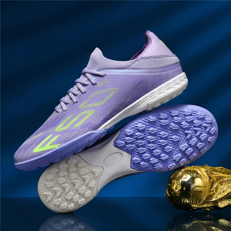 Chaussures de Football Tige Haute Crampons Longs — Futsal & Gazon Professionnel
