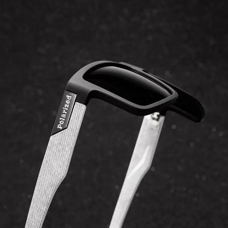 Lunettes de soleil polarisées pour hommes — carrées, vintage, conduite, escalade, sport, cadeau Noël