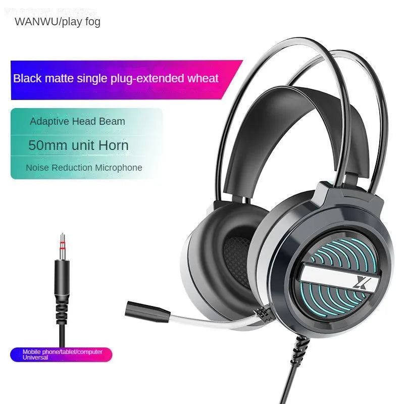 Auriculares estéreo para juegos con micrófono, auriculares de actualización X9, luz LED, auriculares con cancelación de ruido, adecuados para PS4, PC, Xbox One, PS5