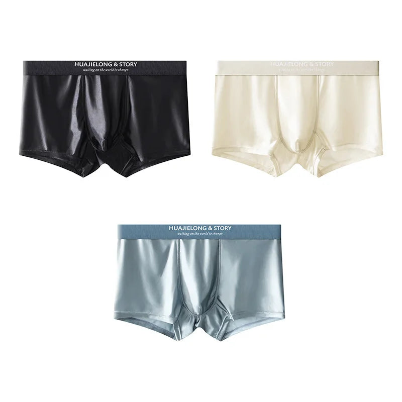 Boxer Satin Soie Homme — Respirant, Mince & Sans Couture