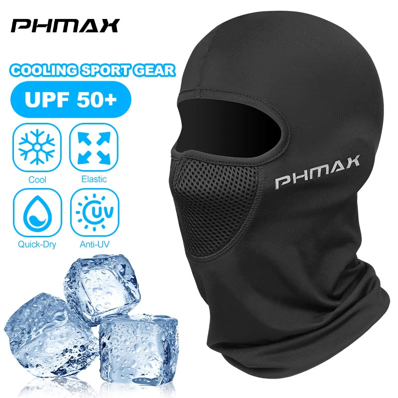PHMAX Mascarilla de montar para motocicleta, protección contra el viento y el calor, transpirable, máscara facial completa, pasamontañas, sombrero, bufanda, gorra, moto, motociclista, gorra de viento