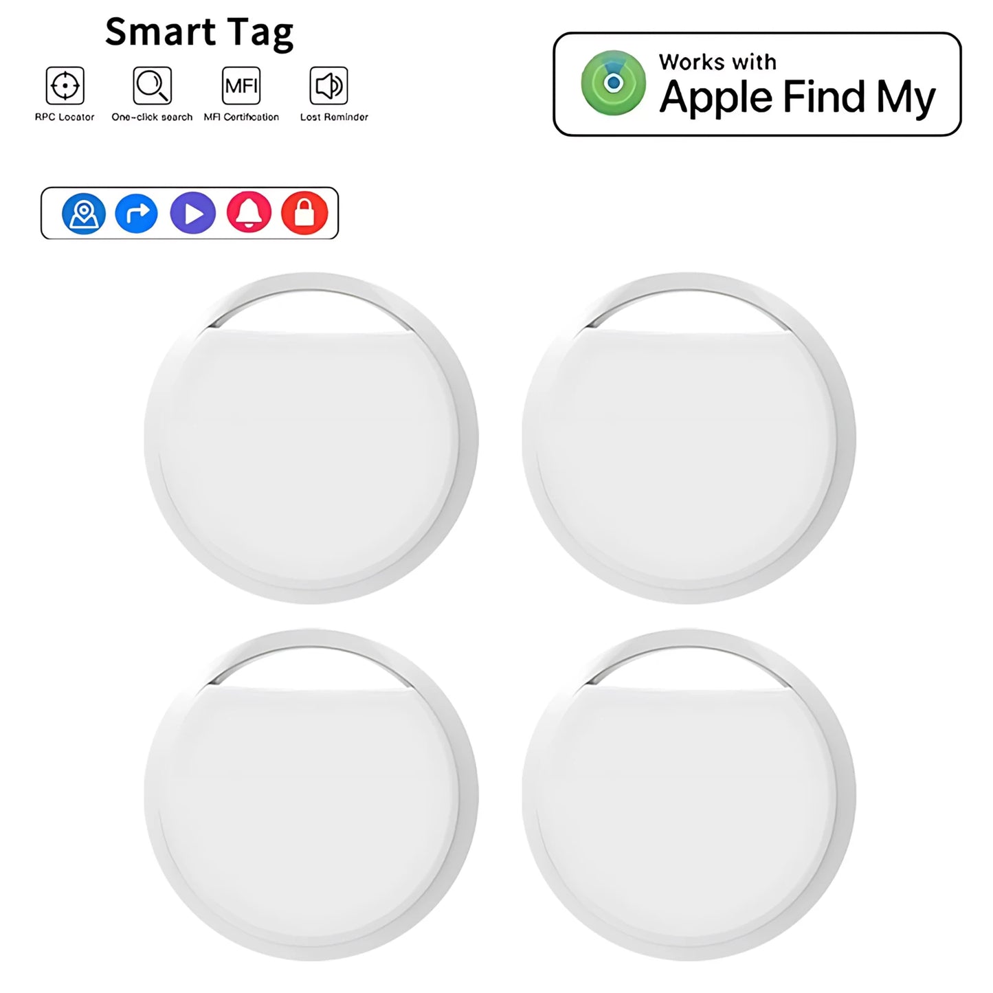 Mini Bluetooth Smart GPS Tracker, works with Find My App iTag, Anti-loss Reminder Device, MFI Rated Locator, Car Key, Kids Pet Finder