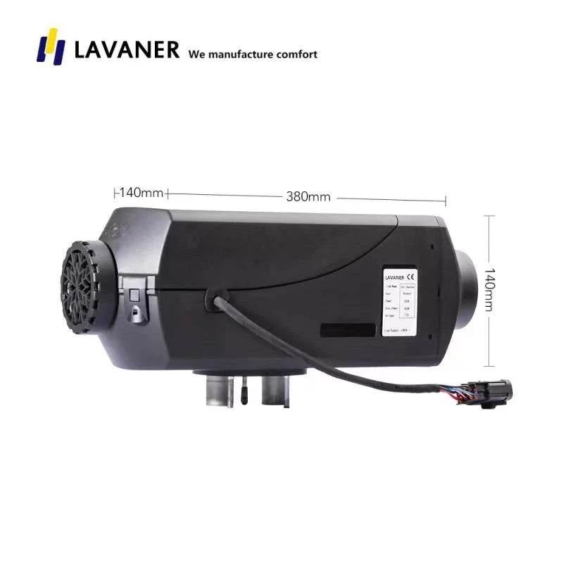 Chauffage d'air diesel 12V 5 kW sans balais — résistant à l'eau, pour camions, camping-car, remorques