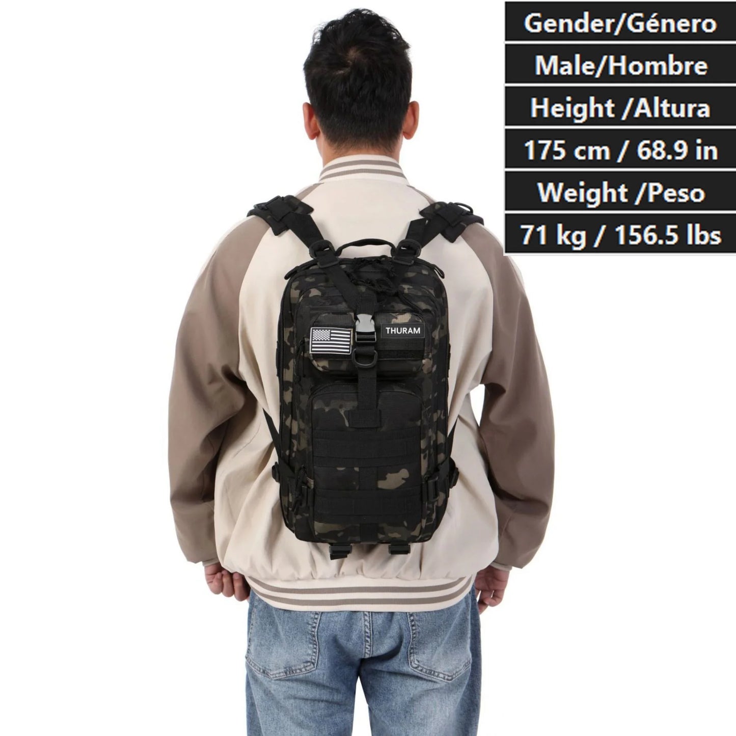 25L/50L robuste en Nylon imperméable à l'eau tactique sport Trekking pêche chasse Camping randonnée sac à dos sacs à dos en plein air