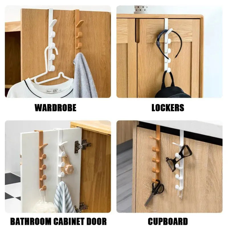 1pc chambre porte cintre vêtements suspendus support sur la porte en plastique stockage à domicile Organization crochets, porte-monnaie pour sacs Rails