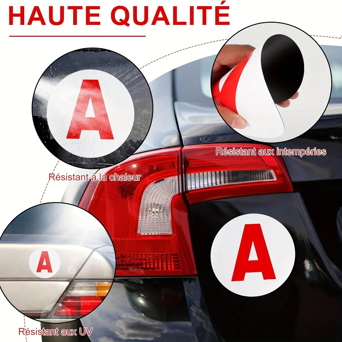 Disque A Magnétique Jeune Conducteur 1/2 Pièces — 15cm À Apposer Sur Véhicule