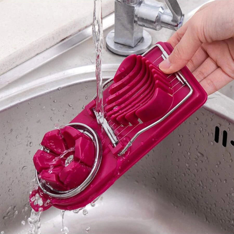 Coupe-œufs multifonctionnel à Base PP 2 en 1, coupe-œufs à traction en fil d'acier inoxydable pour suspendre des outils d'accessoires de cuisine de haute qualité