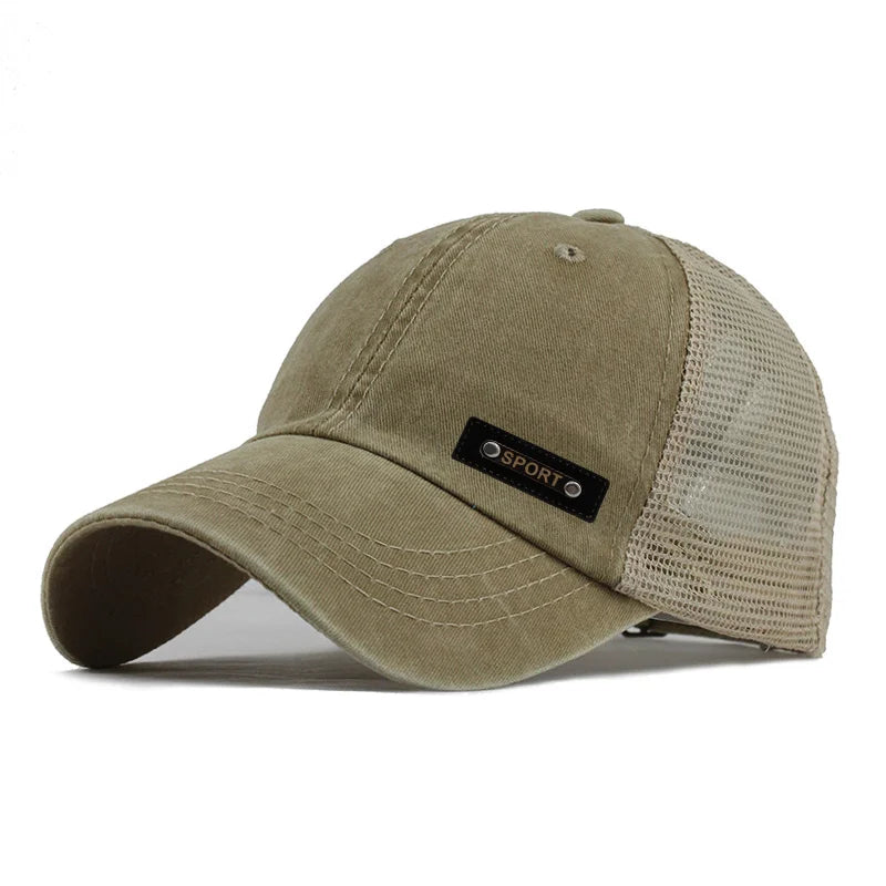 Brand Washed Cotton Mesh Cap for Men Women Gorras Snapback Baseball Caps Dad Hat Outdoor Cap