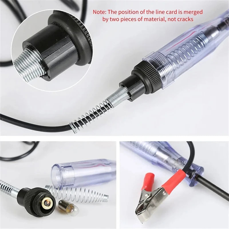 Probador de circuito de tensión para camiones y coches, herramientas automotrices de 6V 24V, sonda de diagnóstico de coche, bolígrafo de prueba, bombilla, bolígrafo de medición eléctrica