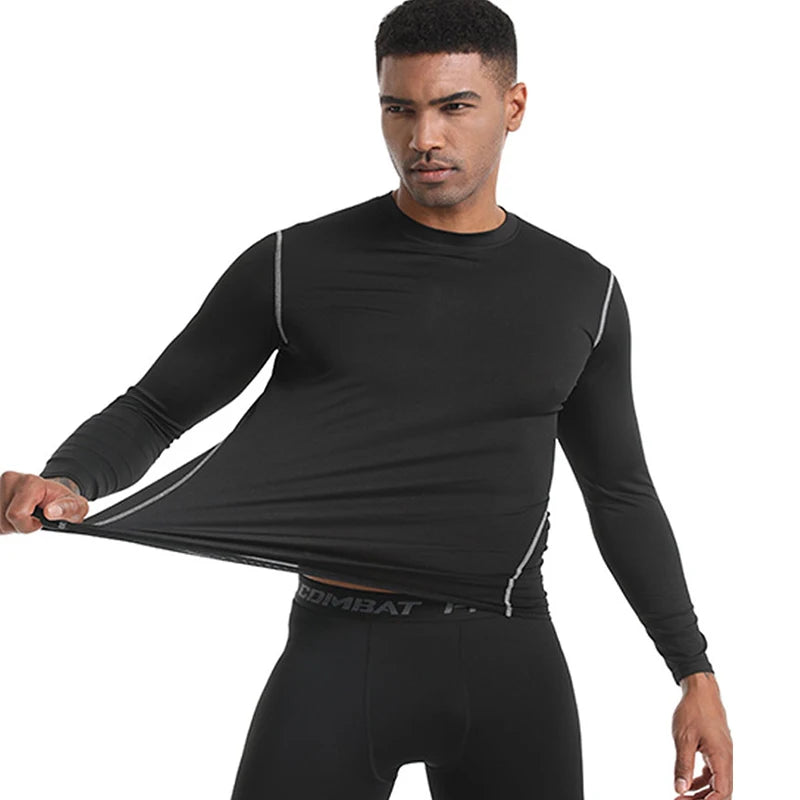T-Shirt Sport Manches Longues Homme — Haute Élasticité Séchage Rapide 2024