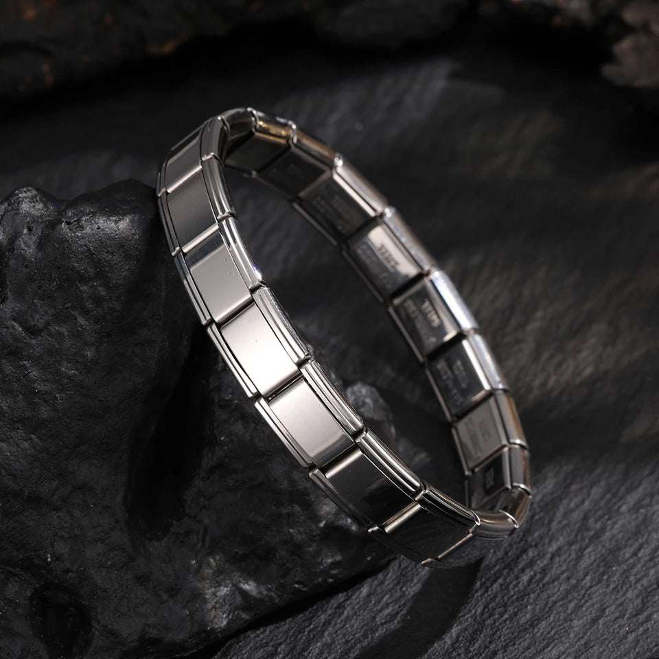 ChimSquare-Pulseras italianas de acero inoxidable para mujeres y hombres, joyería de fiesta de cumpleaños, hip hop, esqueleto de metal, regalo expandible