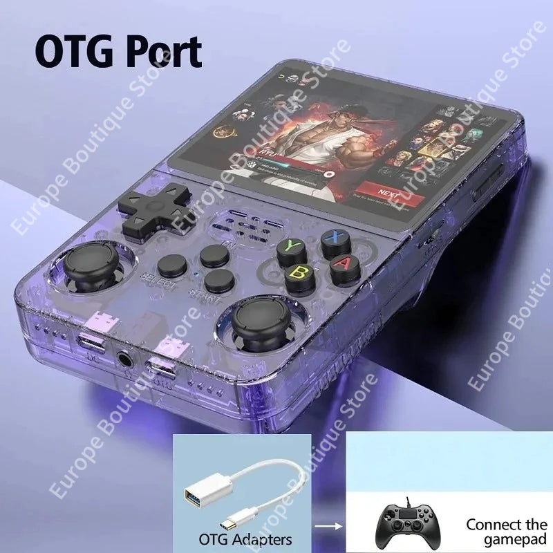 Console de jeu rétro portable 3,5" IPS — 64/128 Go, 20000+ jeux, émulateurs rétro, vente en gros