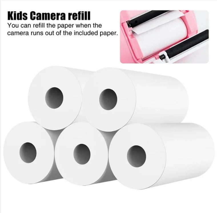 Cámara digital para niños, fotografía de impresión instantánea, grabadora de vídeo HD 1080P, miniprinter térmica, regalos educativos de cumpleaños