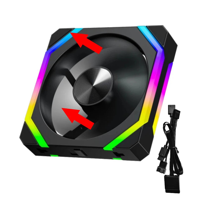 JUMPEAK CS120 ARGB ventilateur de refroidissement 360mm 240mm épissage empilable modulaire PWM silencieux 120mm RGB ventilateurs pour boîtier PC de jeu refroidisseur d'eau