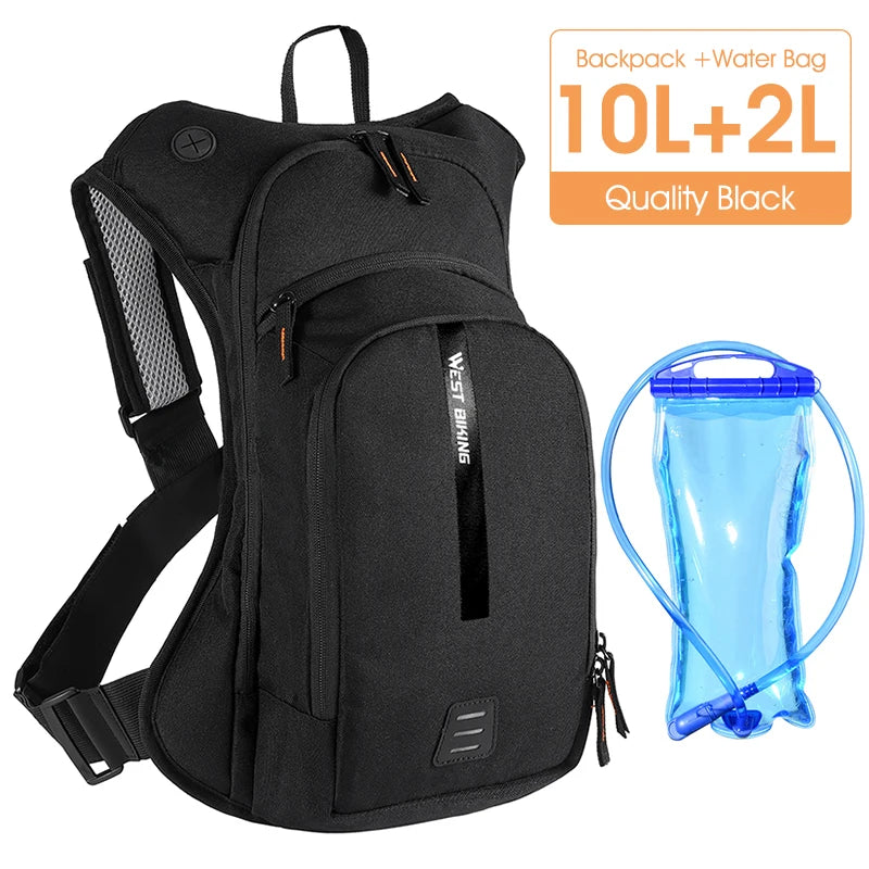 WEST BIKING 10L sac à dos de cyclisme ultraléger sangle ergonomique sac de vélo de route vtt avec sac à eau sac d'escalade de randonnée en plein air