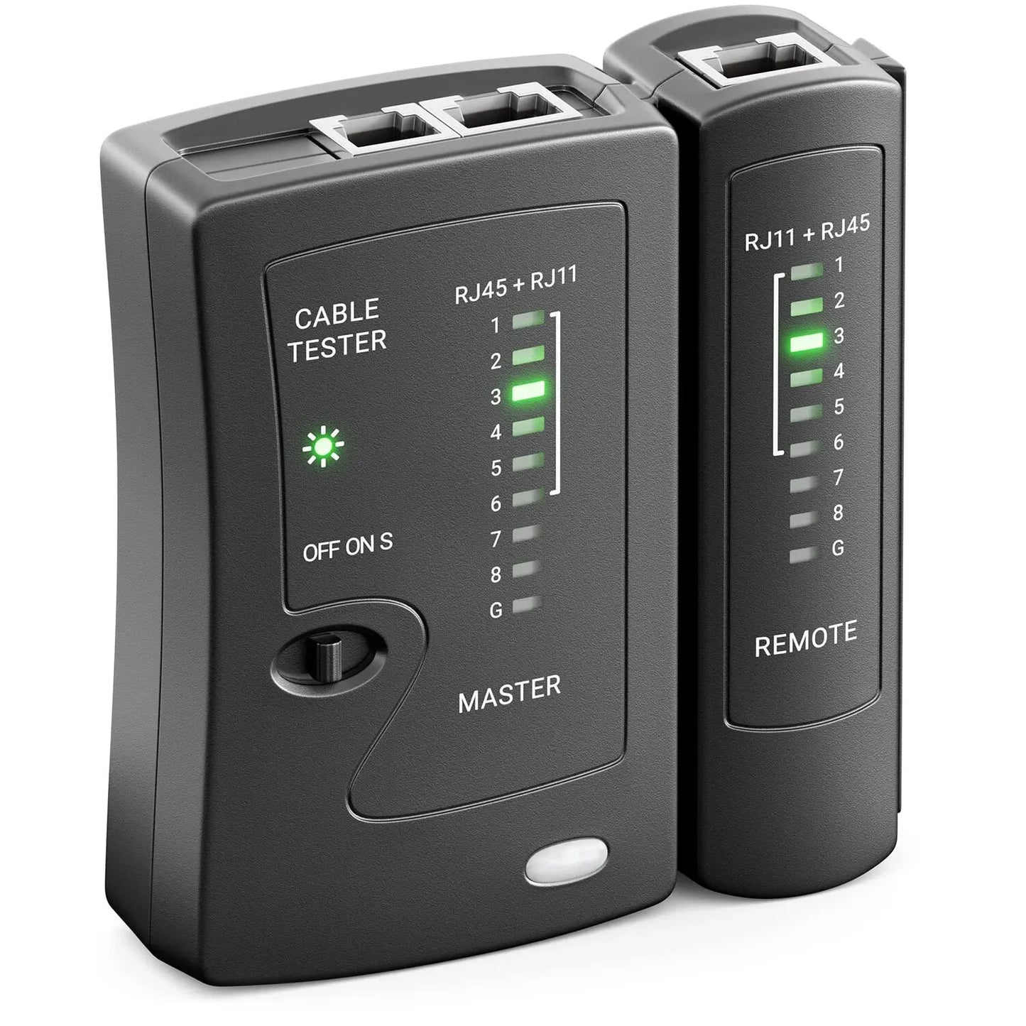 ZoeRax-Comprobador de cable Ethernet, LAN RJ45 Cat5 Catinspectados Cat6 Cat6a Cat7 UTP/cable blindado y RJ11 RJ12