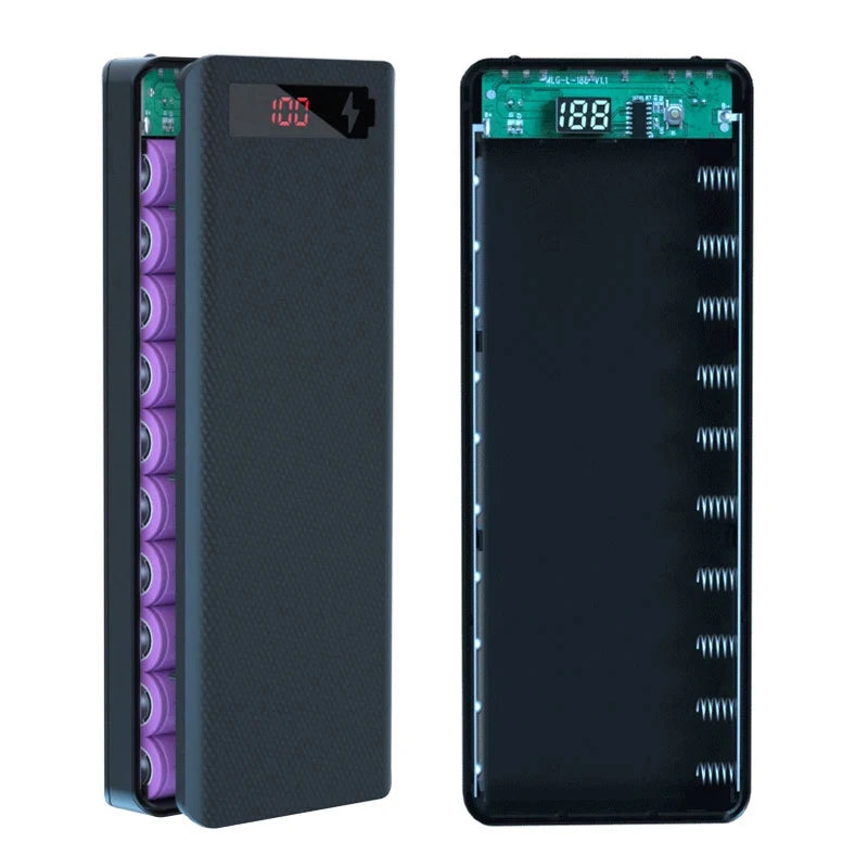 8/10*18650 batterie externe support de la boîte de batterie Portable double USB Type C coque de Charge pour iPhone Xiaomi Huawei 18650 boîtiers de batterie