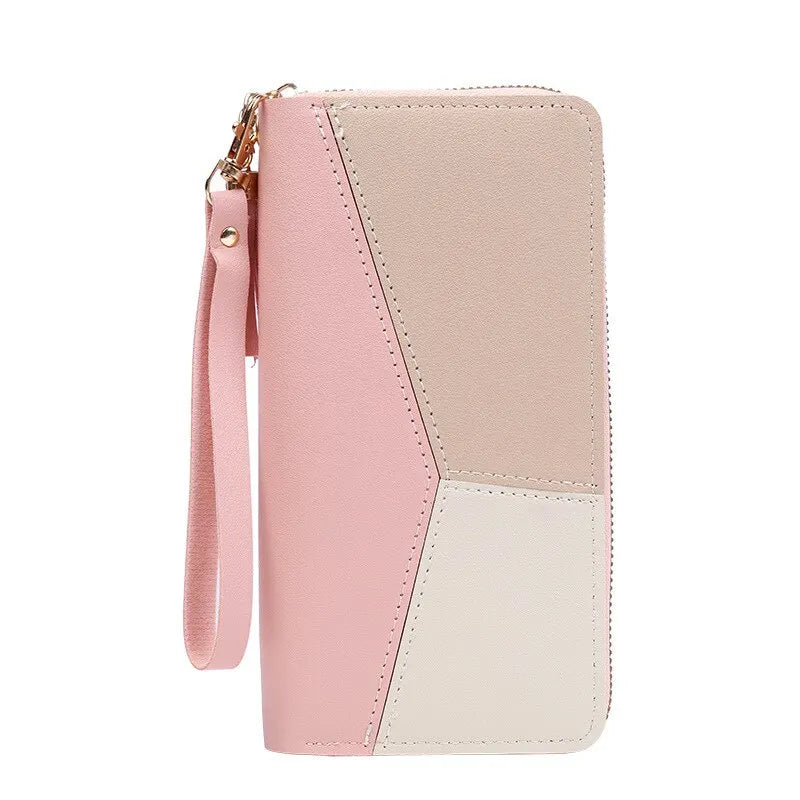 Fashion Zipper Wallets Women Long Handbags Coin Purse Card Holder PU Leather Billfold Wallet