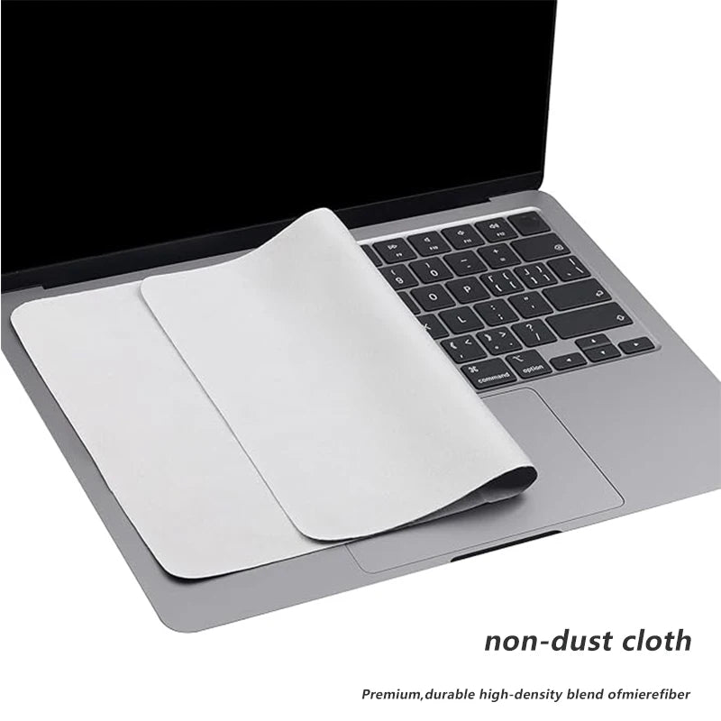 Paño de limpieza antipolvo de microfibra, cubierta de teclado para portátil, kit de limpieza de pantalla para MacBook Pro de 13/15/16 pulgadas