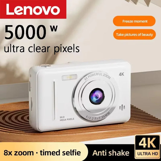 Appareil photo numérique rétro CCD portable — double caméra, flash, 50 MP, mise au point automatique