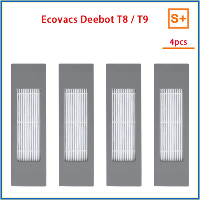 Dust Bag Parts for ECOVACS Deebot T9 AIVI T8 AIVI N8 Pro Robot Vacuum Cleaner, Main Side Brush, HEPA Filter, Replacement Accessories