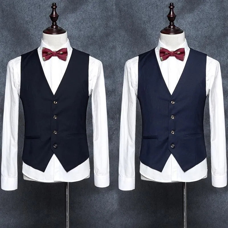 Gilet coupe cintrée pour Homme, noir, gris, bleu marine, Plus, décontracté, sans manches, Business, M-6XL