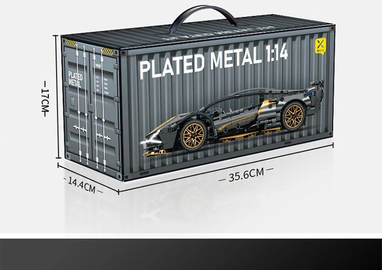Blocs de construction de course de supercar noir, technologie 1:14, voiture en brique assemblée, jouet, cadeau d'anniversaire pour garçons