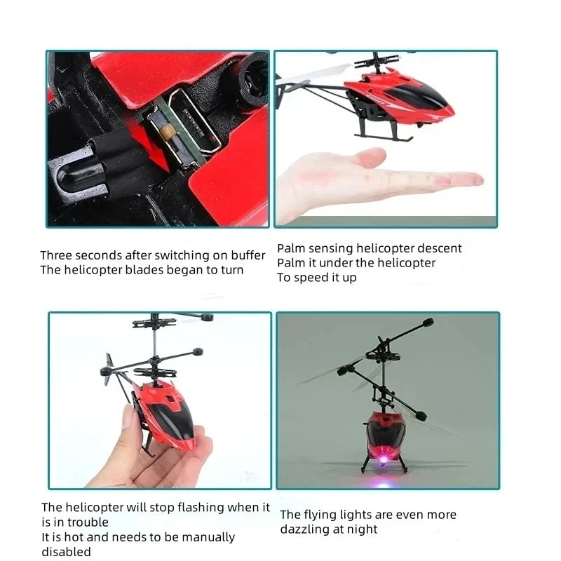 Rechargeable Mini RC Drone No Remote Control, RC Helicopters, Drone Toys, Induction, Hovering, Safety, Drop-Resistant, RC Airplane