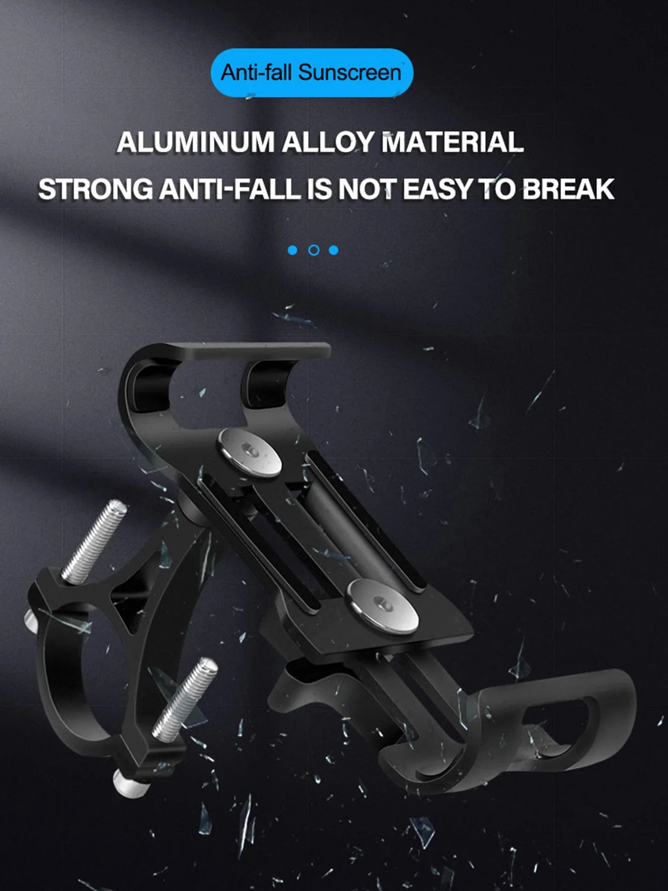 Support de téléphone de vélo en alliage d'aluminium, support antidérapant en métal pour moto, Clip GPS universel pour vélo