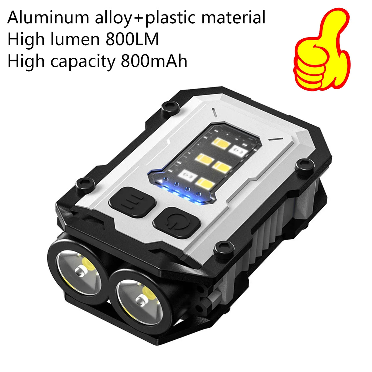 MINI lampe de poche LED Rechargeable par USB, lampe de poche Portable à aimant arrière, lanterne de Camping Super brillante, lumière de secours COB latérale