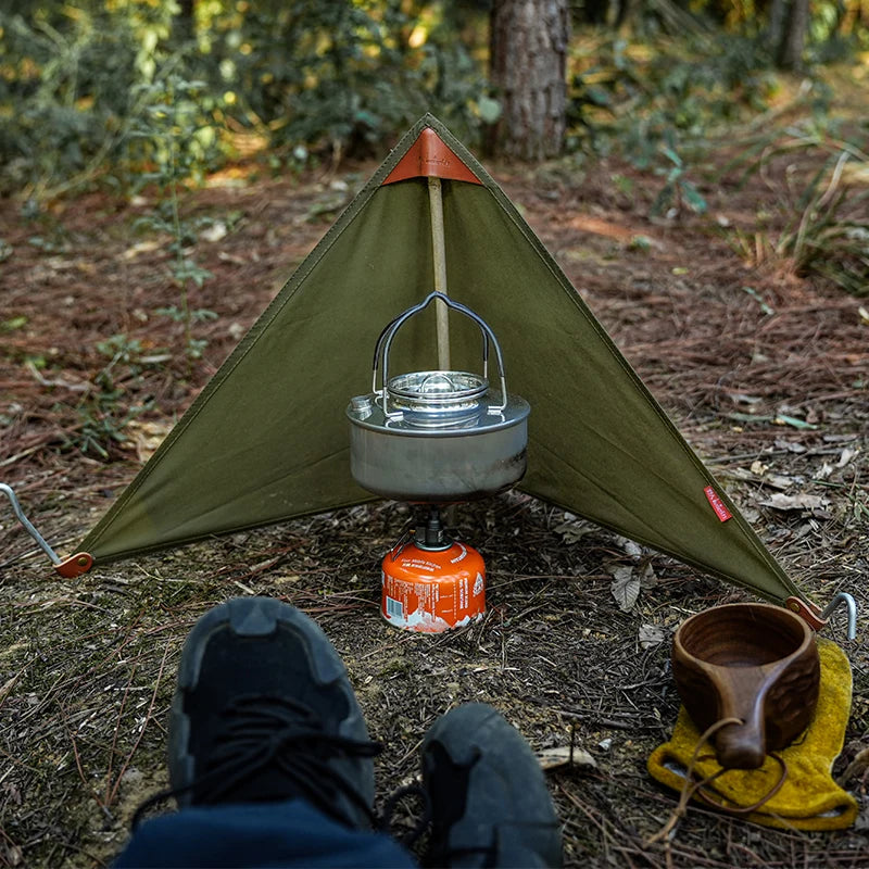 BUSHCRAFT Wind Blocker TC Cotton MINI Windsheild Bushcraft Pare-brise de poêle triangulaire – pour la cuisine en plein air