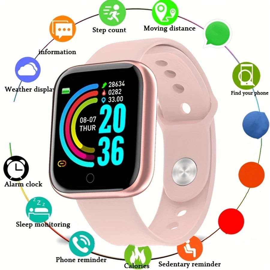 Smartwatch Fitness Message Anniversaire — Moniteur Bracelet Android iOS