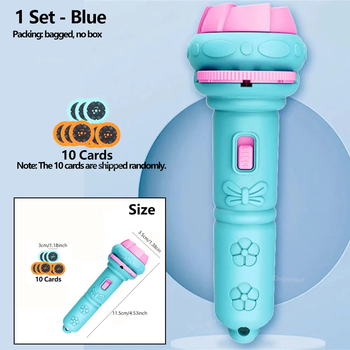 Lampe de Poche Projecteur Enfants — 10 Cartes, 80 Modèles, Jouet Coucher Dessin Animé, Cadeau