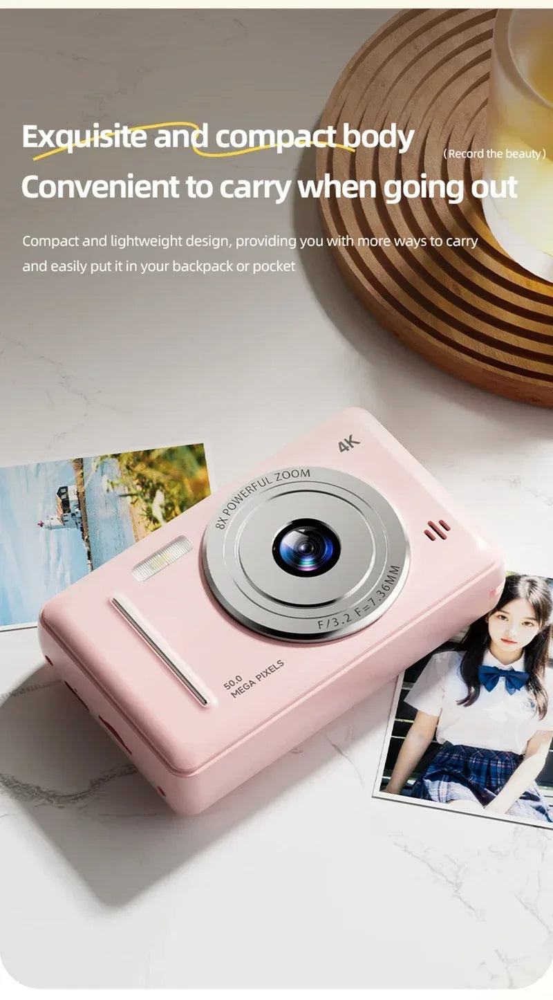 Cámara digital Xiaomi 4K Retro CCD portátil de nivel de entrada con doble cámara Flash de 50 millones de píxeles y enfoque automático