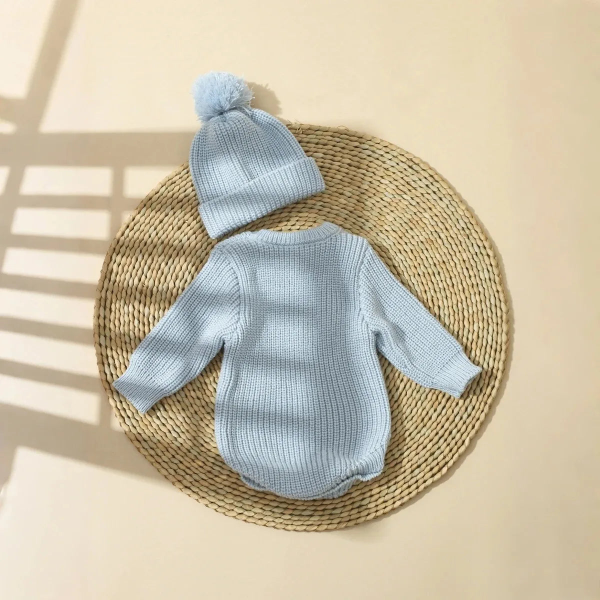 Hello World – pelele de punto para recién nacidos con gorro de pompones a juego, suéter para bebés niños y niñas, conjuntos para sesión de fotos, HD