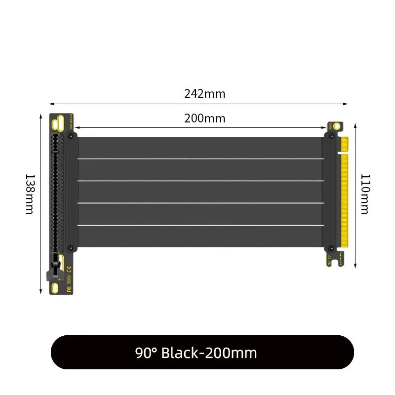 Câble Riser PCI-E 3.0/PCI-E 4.0 X16, carte vidéo, extension Flexible haute vitesse blindée EMI, rallonge PCI Express Gen 4 GPU