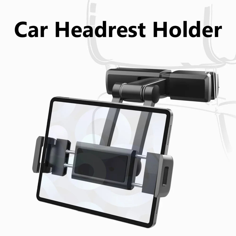 Support Tablette Téléphone Appui-Tête Voiture — Télescopique Réglable 4.7-12.3 Pouces