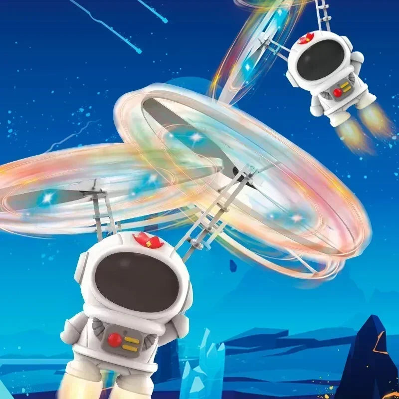 Flying Robot Drone with Lights for Kids, Hand-Controlled Mini Drone, Outdoor Toys, Gift