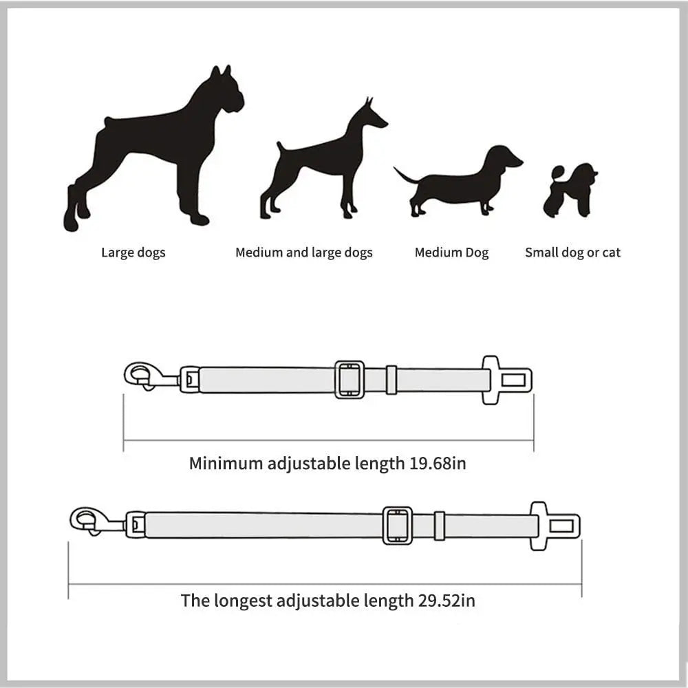 Cinturón de seguridad ajustable para mascotas, gatos, perros, asiento de seguridad para mascotas, vehículo, arnés para perros, Clip de plomo, palanca de seguridad, tracción, collares para perros, accesorios para c