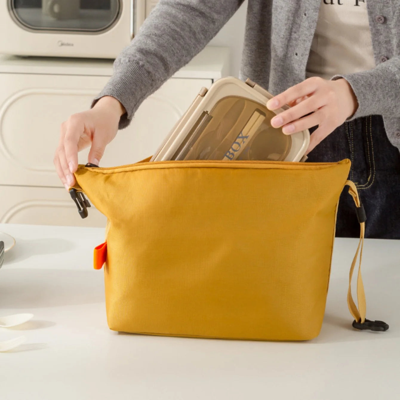 Bolsa de almuerzo con aislamiento, loncheras aisladas a prueba de fugas, bolsas reutilizables de gran capacidad para el trabajo, los viajes