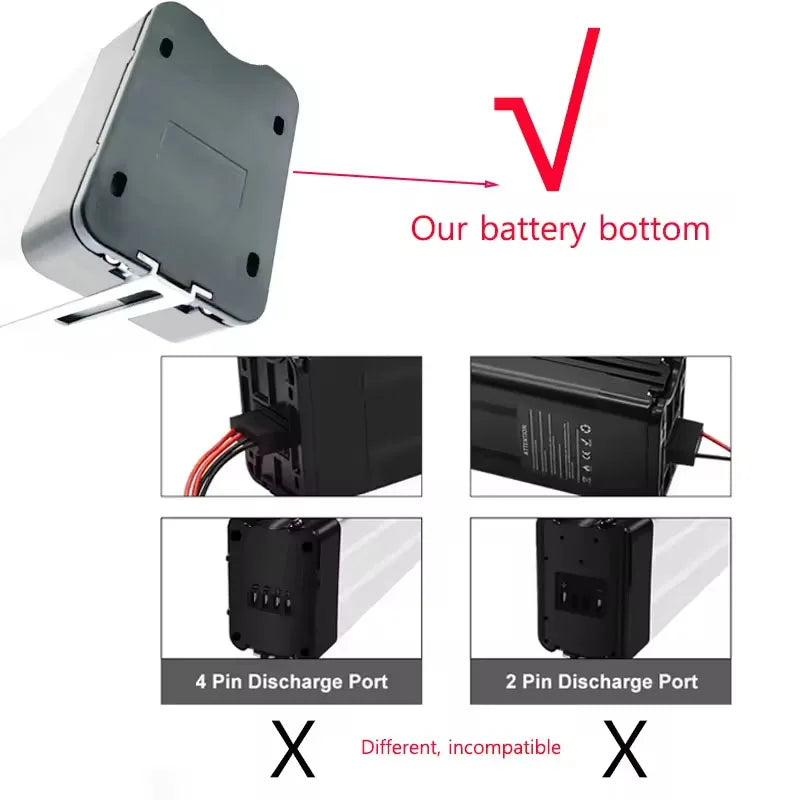 Batería de litio tipo "Silverfish" universal Express de gran capacidad de 36 V y 15 Ah-20 Ah-30 Ah para motocicleta eléctrica, bicicleta plegable, para llevar
