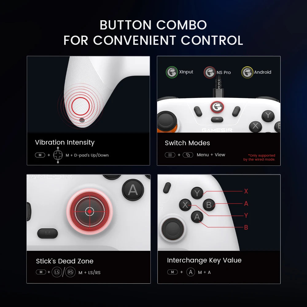 Manette de Jeu Sans Fil Bluetooth Dongle — Filaire Consoles PC Steam