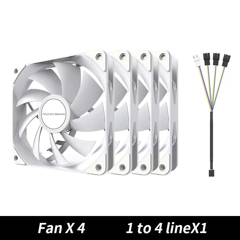 TEUCER PC boîtier d'ordinateur ventilateur PWM 4 broches 120mm silencieux 12CM ventilateur CPU refroidisseur ventilateur de refroidissement radiateur de refroidissement ventilateur 12V ajuster la vitesse du ventilateur